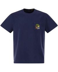 Polo Ralph Lauren - Cotton T-Shirt With Tropical Embroidered Graphic - Lyst