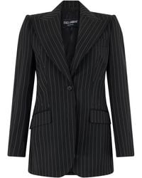 Dolce & Gabbana - Dolce & Gabbana Single-Breasted Wool Jacket - Lyst