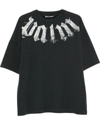 Palm Angels - Big Neck Logo Printed T-Shirt - Lyst