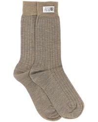 MM6 by Maison Margiela - 'Numeric Signature Mm6' Socks - Lyst