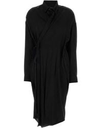 Balenciaga - Satin Shirt Dress - Lyst