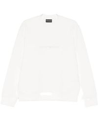 Emporio Armani - Logo Cotton Sweatshirt - Lyst