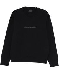 Emporio Armani - Logo Cotton Sweatshirt - Lyst
