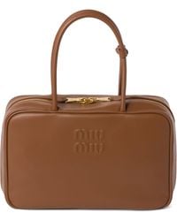 Miu Miu - Beau Large Leather Handbag - Lyst