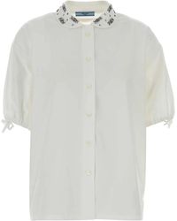 Prada - Poplin Shirt - Lyst
