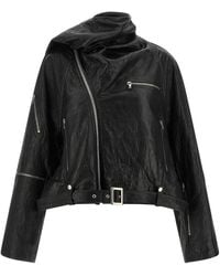 Rick Owens - 'Cropped Scarf Flight' Jacket - Lyst