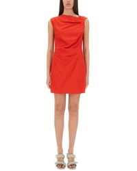 MSGM - Dress With Drape - Lyst