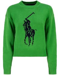 Polo Ralph Lauren - Big Pony Cotton Crew Neck Jumper - Lyst