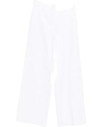 Via Masini 80 - Cotton Wide-Leg Trousers - Lyst