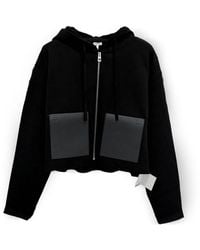 Loewe - Zip-Up Wool Hoodie - Lyst