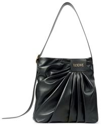 Loewe - Draped Leather Tote Bag - Lyst