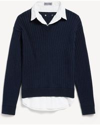Balenciaga - Hybrid Shirt/Knit Sweater - Lyst
