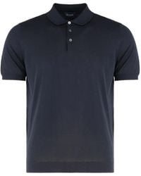 Drumohr - Knitted Cotton Polo Shirt - Lyst