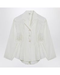 Chloé - Ivory Silk-Blend Blouse - Lyst