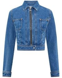 Marine Serre - Denim Cotton Jacket - Lyst