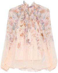 Zimmermann - Valiant Printed Blouse - Lyst