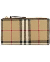 Burberry - Printed Canvas Wallet - Lyst