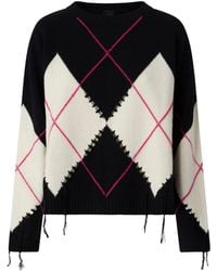 Pinko - Berna Pull Argyle Traforato - Lyst