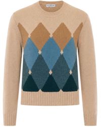 Ballantyne - Argyle Crewneck Knitted Sweater - Lyst
