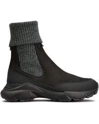 Tod's - Leather Knitted Chelsea Boots - Lyst