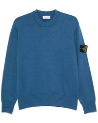 Stone Island - Compass Logo Patch Sweater - Lyst