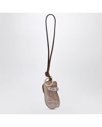 Miu Miu - Trick Leather Miu Ballet Keyring - Lyst
