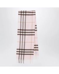 Burberry - Cashmere Scarf With A Checked Pattern - Lyst