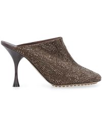 Bottega Veneta - Sparkle Dot Sock Leather Mules - Lyst