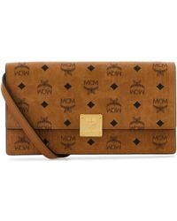MCM - Aren Wallet With Shoulder Strap - Lyst