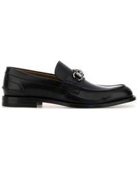 Gucci - Leather Upper And Sole Moccasin - Lyst