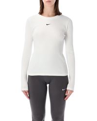Nike - Ribbed Slim Long Sleeve T-Shirt - Lyst