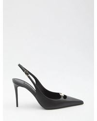 Dolce & Gabbana - Dolce & Gabbana Leather Pumps With Logo - Lyst