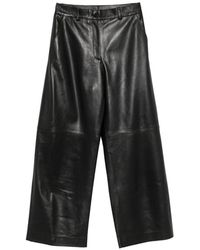 P.A.R.O.S.H. - Lamb Leather Trousers - Lyst