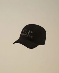 C.P. Company - C.P.Company Extrafine Merino Wool Logo Cap - Lyst
