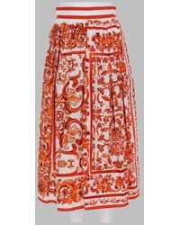 Dolce & Gabbana - Dolce & Gabbana Gonna A Pieghe - Lyst