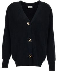 Elisabetta Franchi - V-Necked Cardigan - Lyst