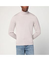 Drumohr - Greige Wool Turtleneck - Lyst