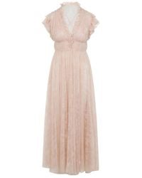 Alberta Ferretti - Lace Long Dress - Lyst