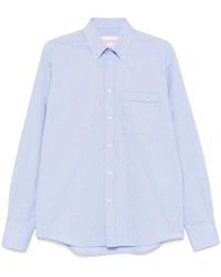 Valentino Garavani - Cotton Oxford Shirt With Vlogo Embroidery - Lyst