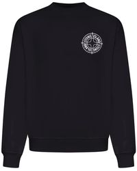 Stone Island - Oversized Crew Neck Sweatshirt With “Outline Compass” Print - Lyst