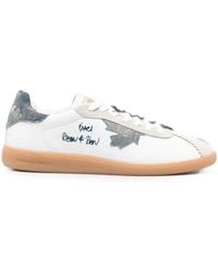 DSquared² - Rebel Sneakers With Denim Patch And Logo - Lyst