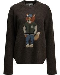 Maison Kitsuné - Maison Kitsuné "Dressed Fox" Crew-Neck Sweater - Lyst