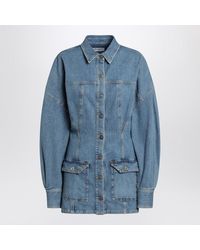 The Attico - Light Denim Mini Dress - Lyst