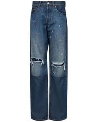 MM6 by Maison Margiela - Barrel Denim Cotton Jeans - Lyst