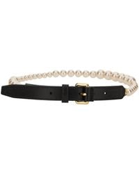 Moschino - Belt With Pearl Adornments - Lyst
