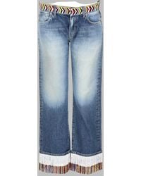 Alanui - Jeans With Bead Decoration, Cotton - Lyst