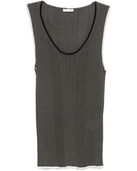 Roberto Collina - Contrast-Stitch Ribbed Top - Lyst