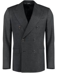Dolce & Gabbana - Dolce & Gabbana Double-Breasted Wool Blazer - Lyst