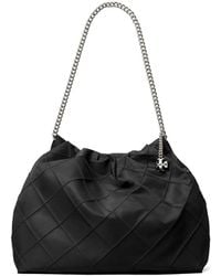 Tory Burch - Fleming Nylon Hobo Bag - Lyst