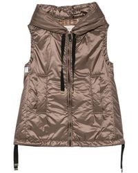 Max Mara - Greengo Padded Vest With Rainproof Canvas Hood - Lyst